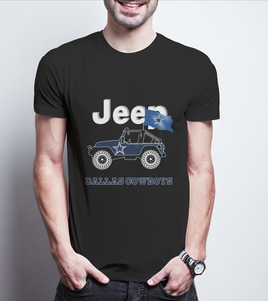 Jeep Dallas Cowboys Star Flag T-Shirt