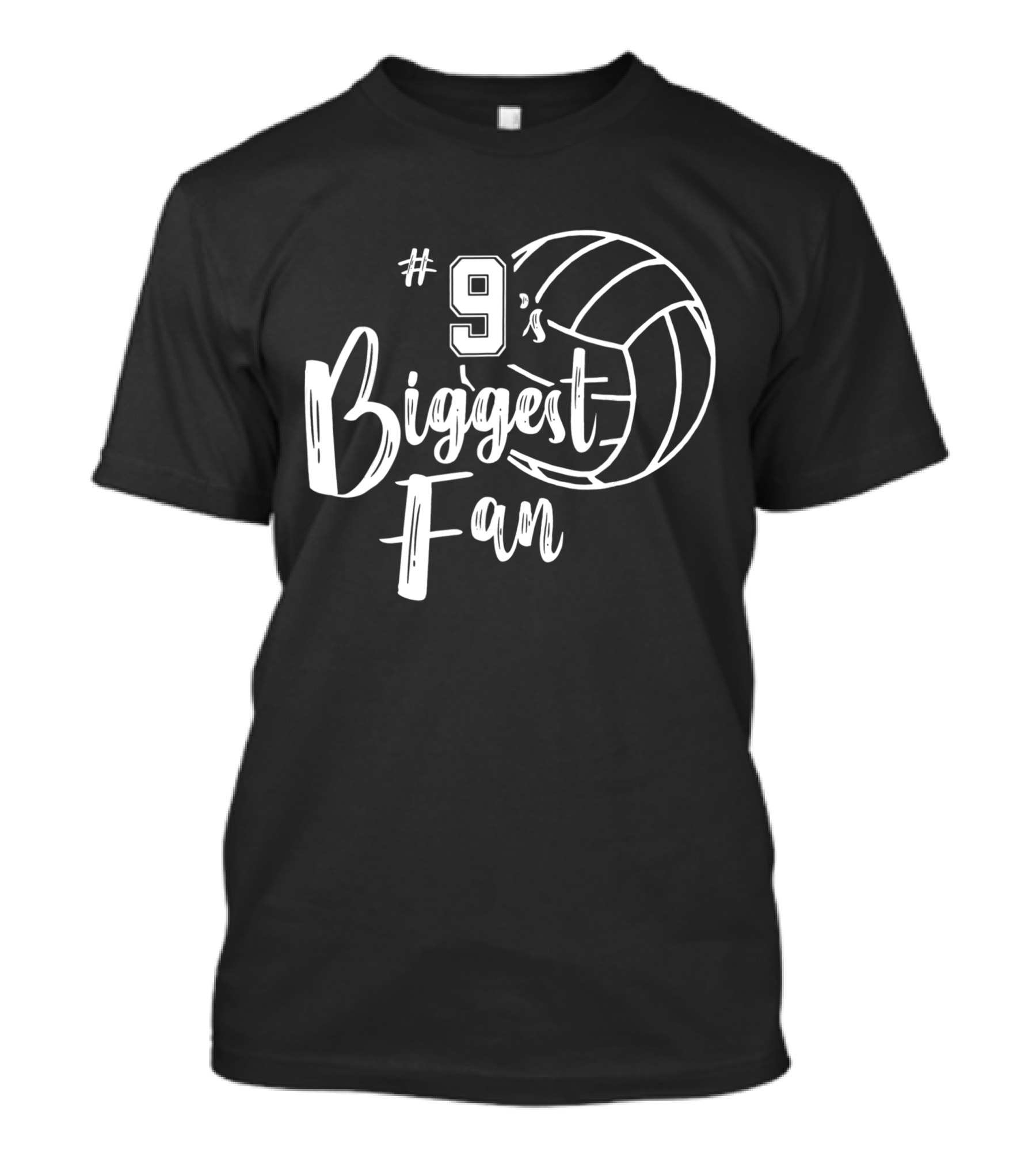 9's Biggest Fan Volleyball Mom Dad T-Shirt