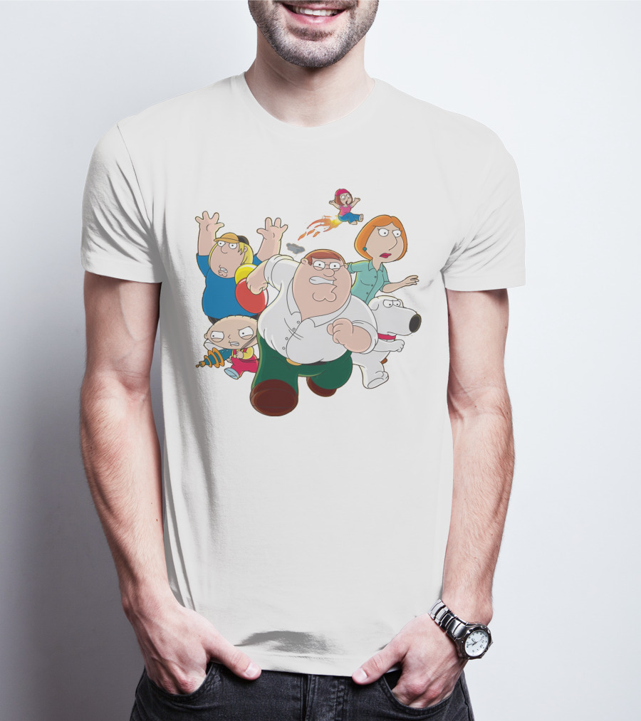 Family Guy Peter Lois Brian Stewie Meg Chris Running Team T-Shirt