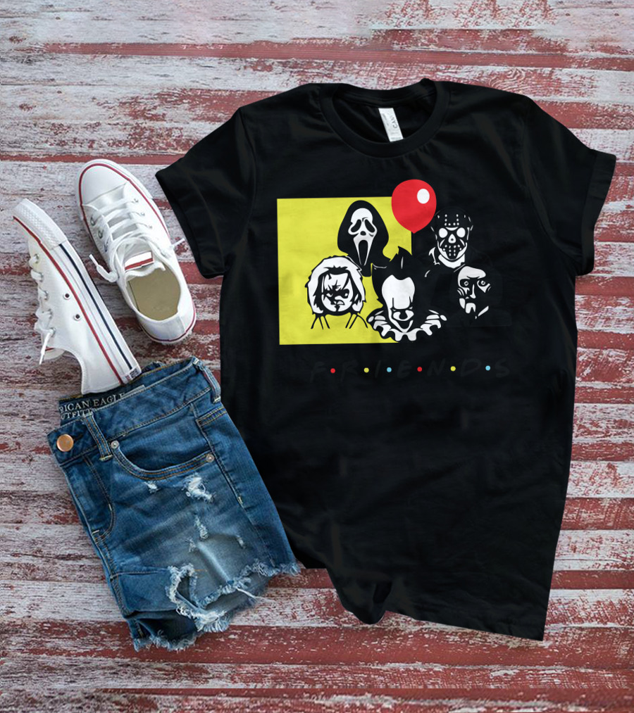 Friends Ghostface Chucky Pennywise Jason Freddy T-Shirt