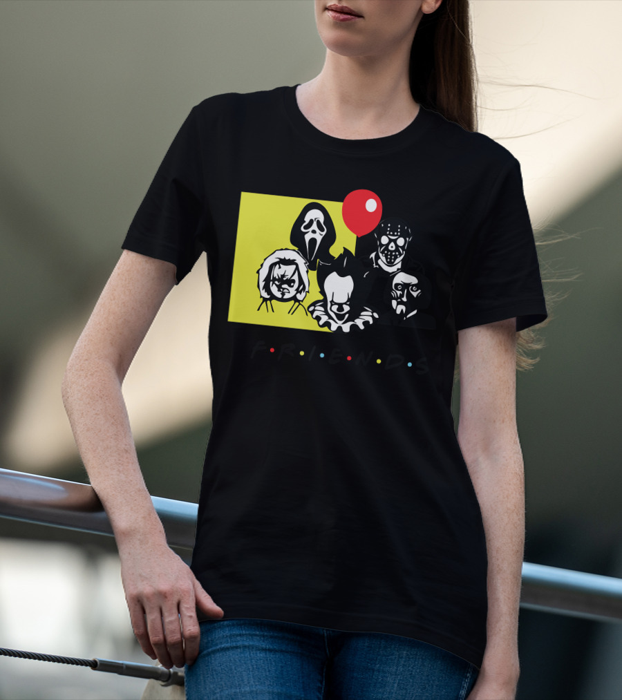 Friends Ghostface Chucky Pennywise Jason Freddy T-Shirt