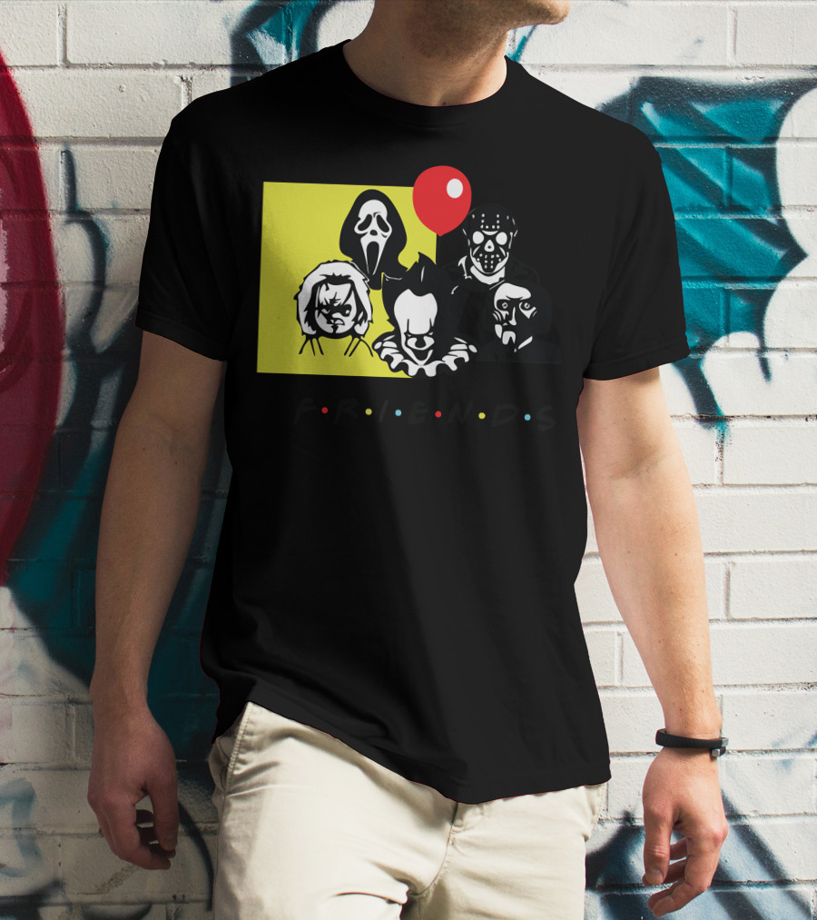Friends Ghostface Chucky Pennywise Jason Freddy T-Shirt