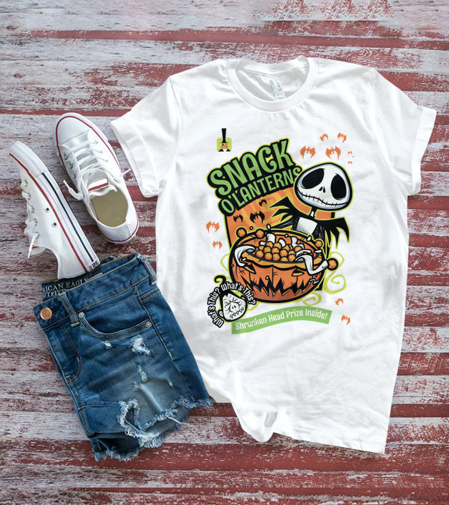 Snack O'Lanterns What's This Shrunken Head Prize Inside T-Shirt