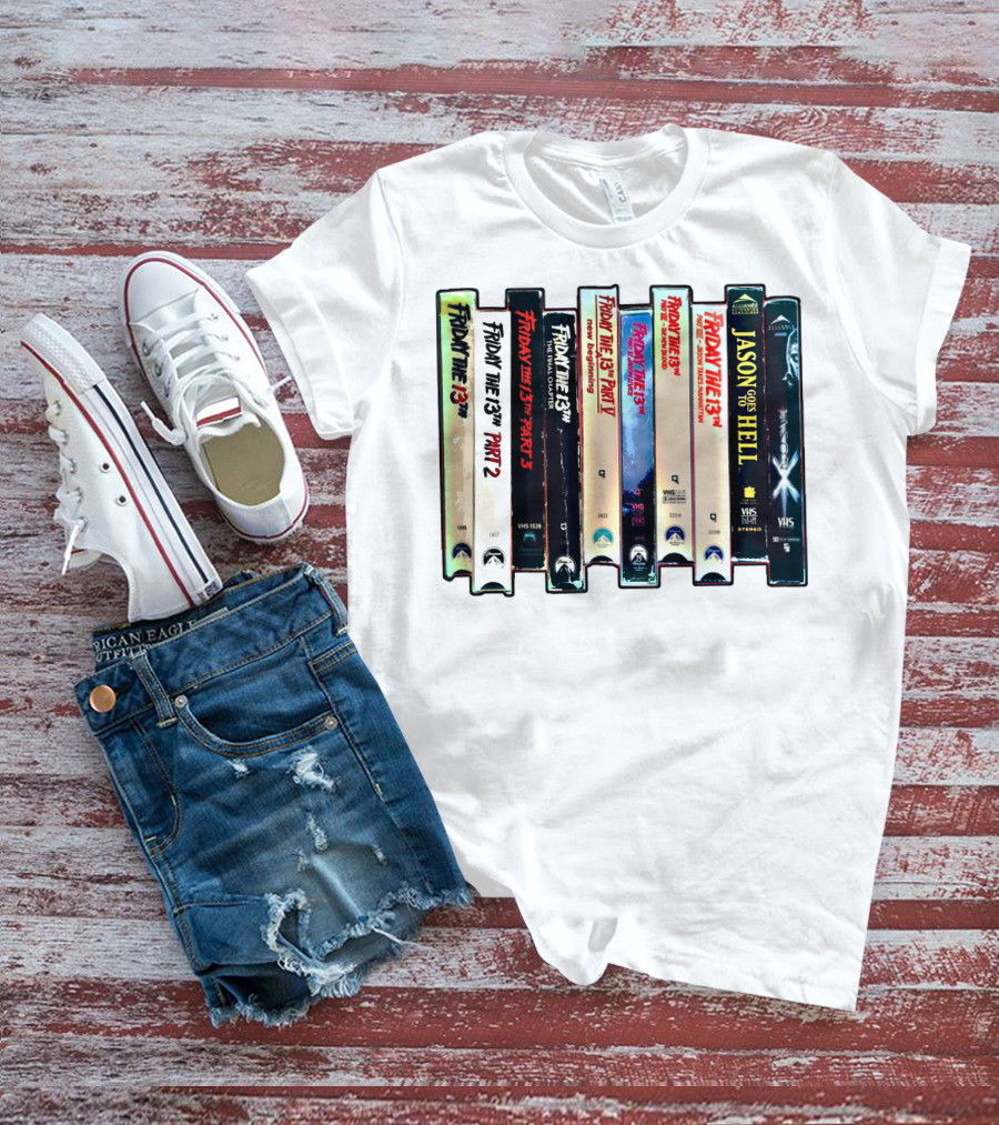 Friday The 13th VHS Collection Part 1-9 Jason Goes To Hell T-Shirt