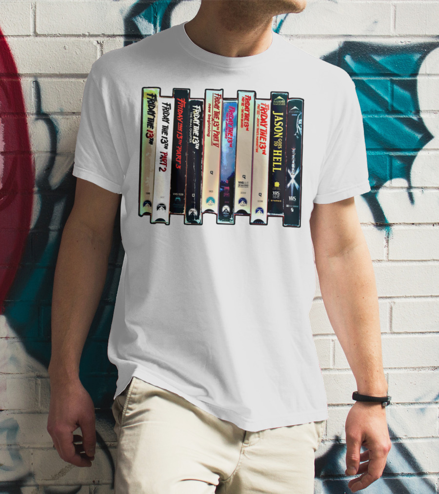 Friday The 13th VHS Collection Part 1-9 Jason Goes To Hell T-Shirt