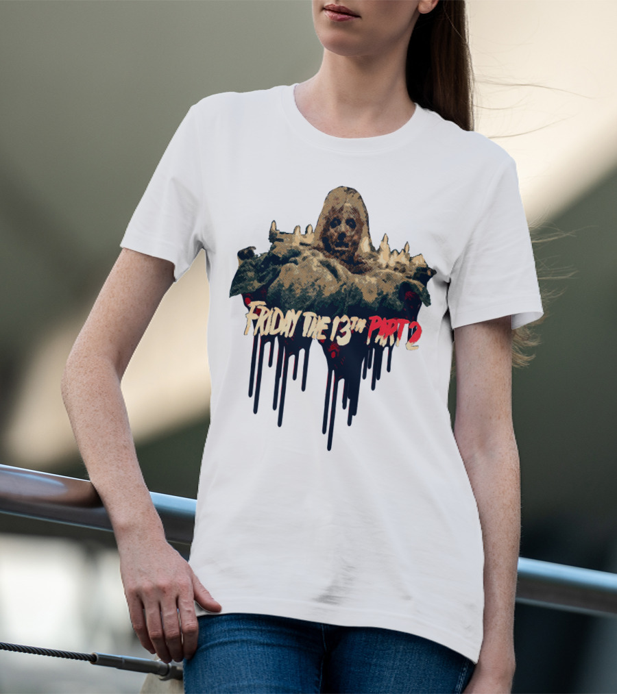 Friday The 13th Part 2 Dripping Mask Horror T-Shirt