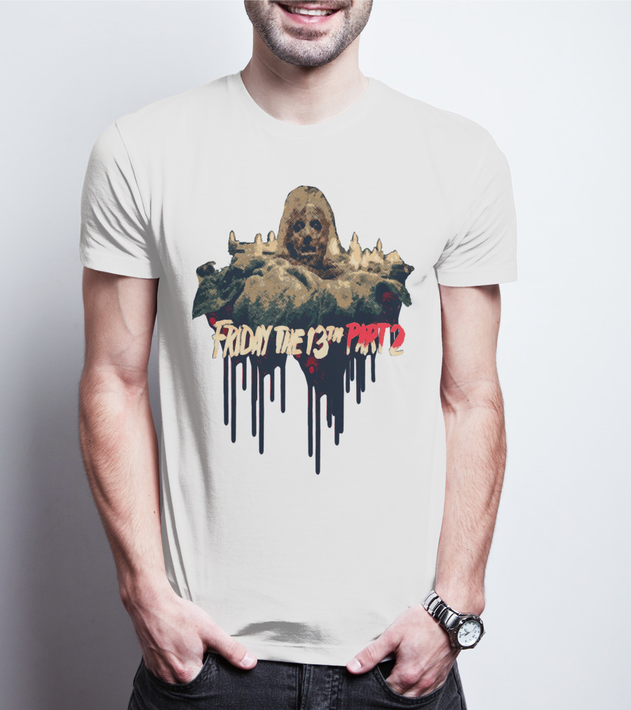 Friday The 13th Part 2 Dripping Mask Horror T-Shirt