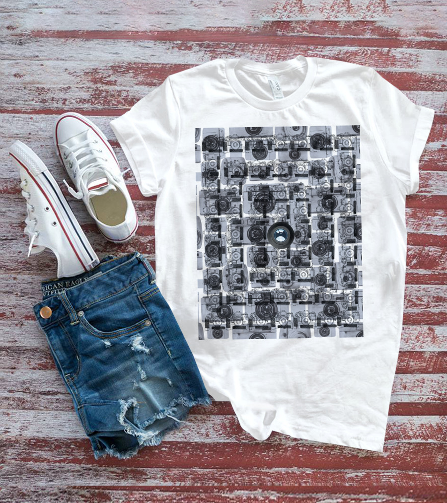 Camera Capture Memory Retro Collage T-Shirt