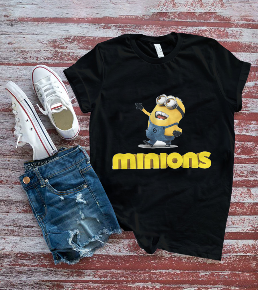 Minions Character With Iconic Yellow Costume And Goggles T-Shirt