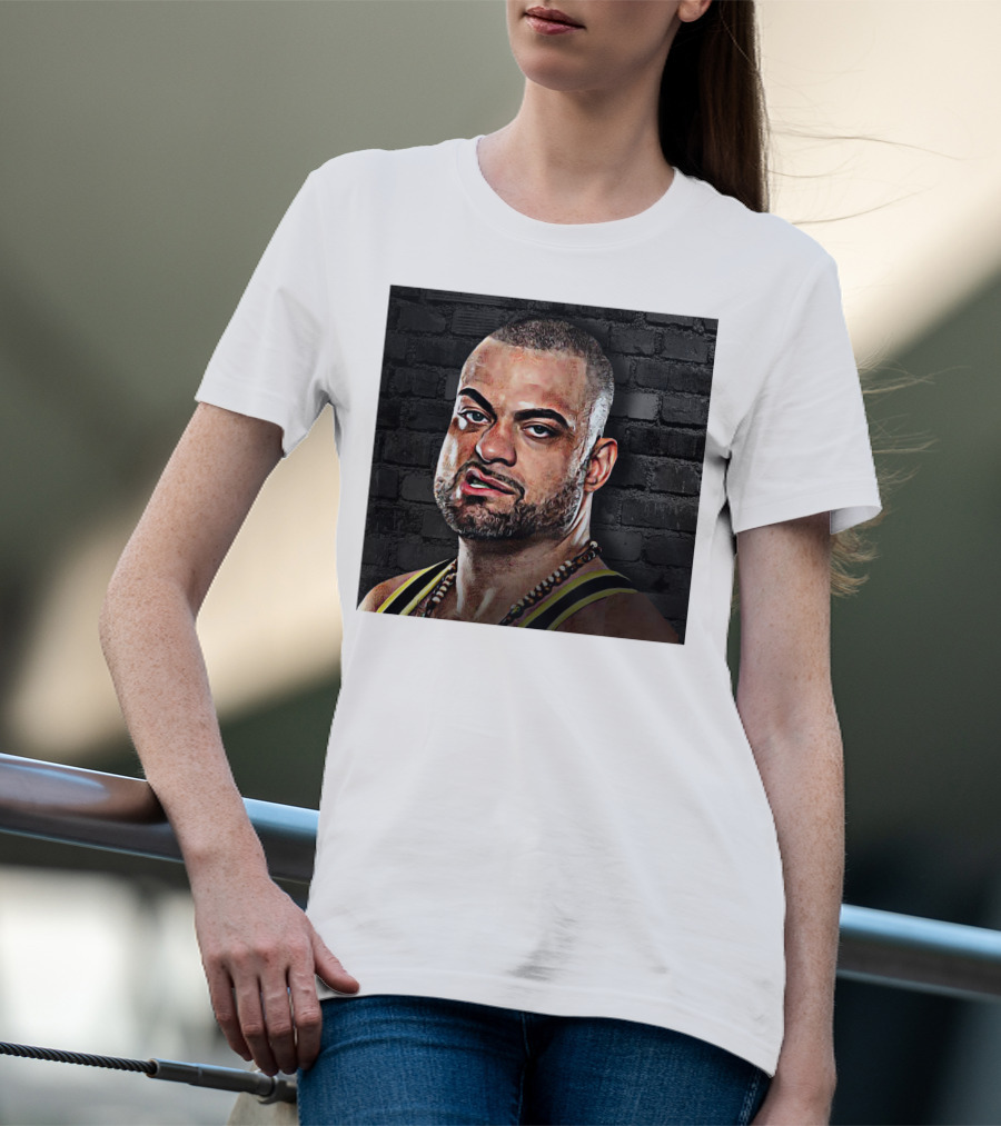 Eddie Kingston Brick Wall Background T-Shirt