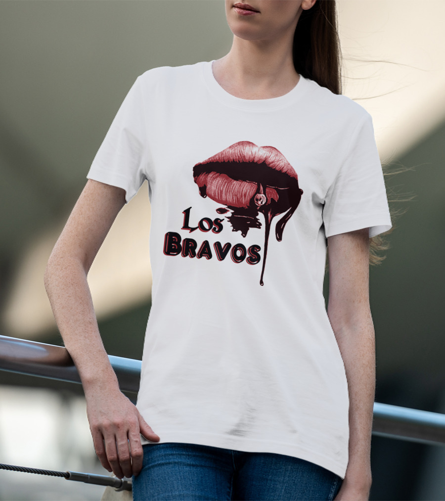 Los Bravos Red Lips Dripping T-Shirt