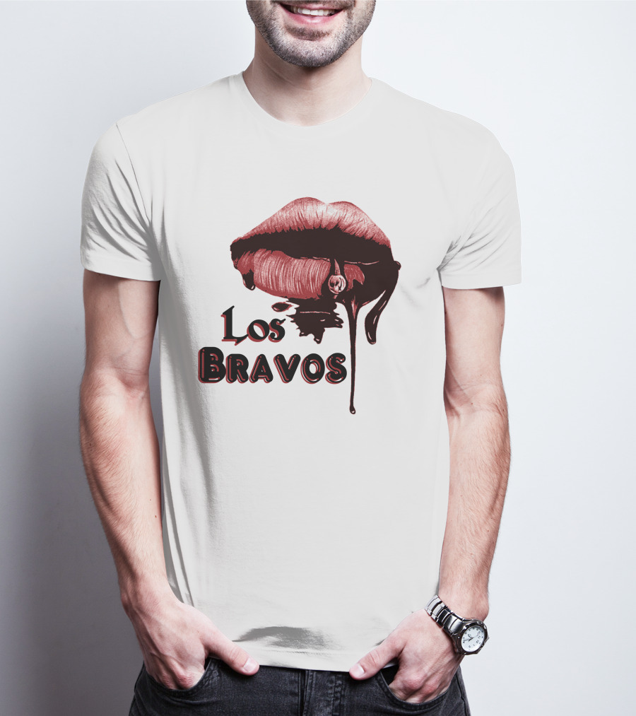 Los Bravos Red Lips Dripping T-Shirt