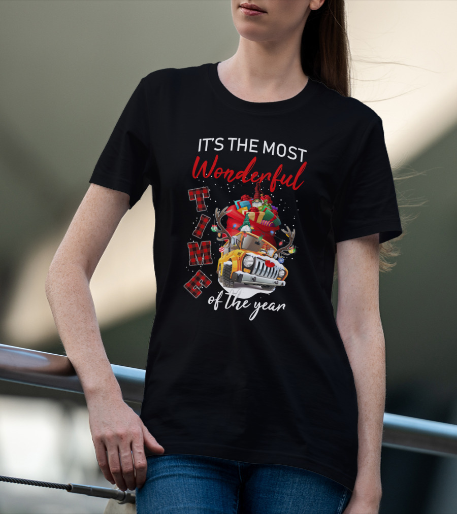 It's The Most Wonderful Time Of The Year Christmas Truck With Gifts T-Shirt