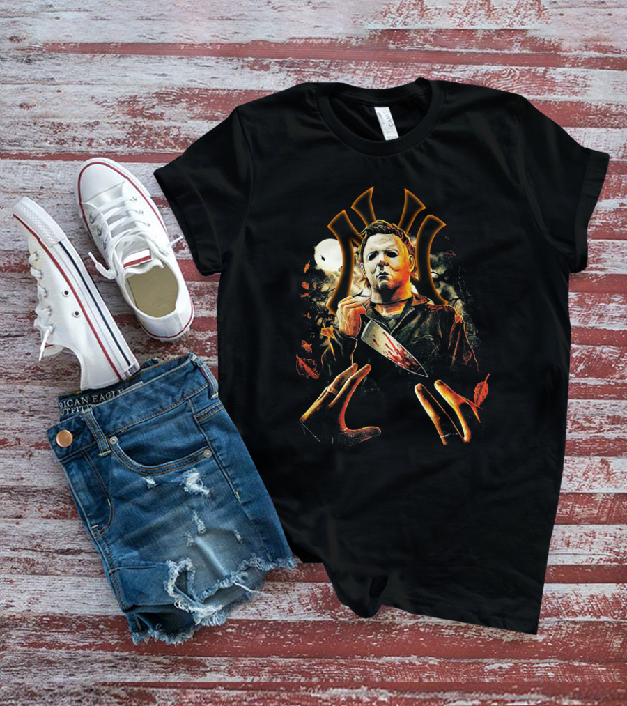 NY Yankee Michael Myers Halloween T-Shirt
