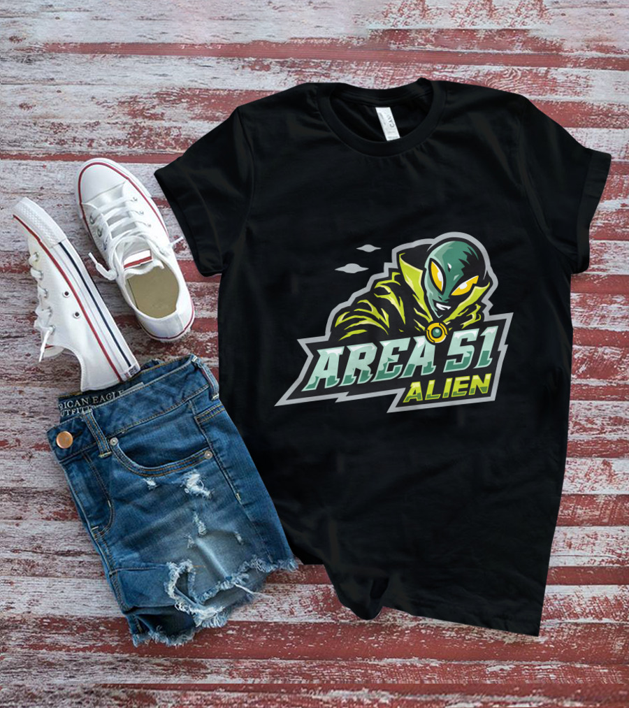 Area 51 Alien E Sport Halloween Witch Alien T-Shirt