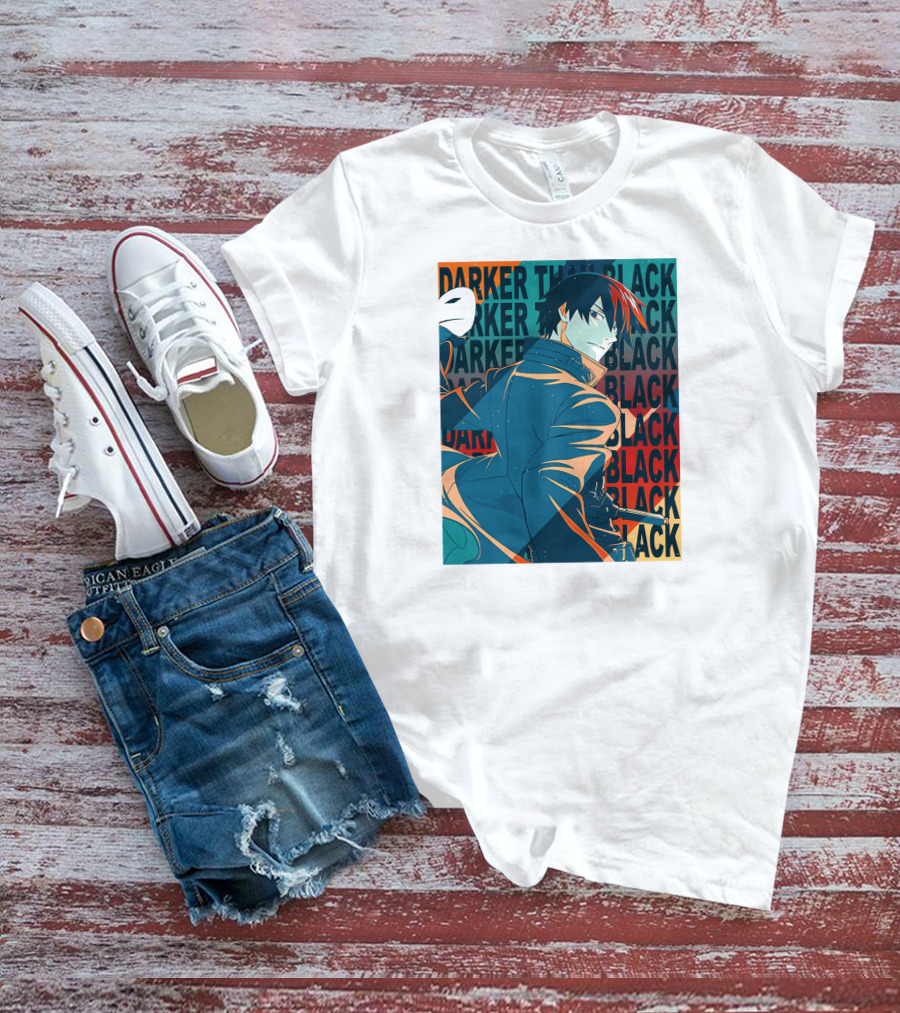 Darker Than Black Anime Character Mask T-Shirt