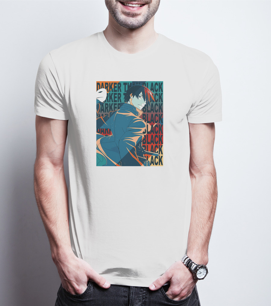Darker Than Black Anime Character Mask T-Shirt