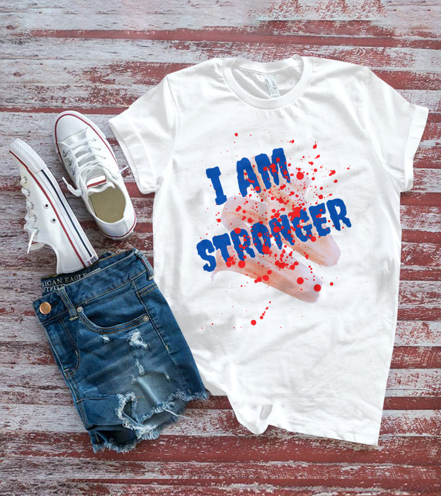 I Am Stronger Blood Splatter Hot Dog T-Shirt