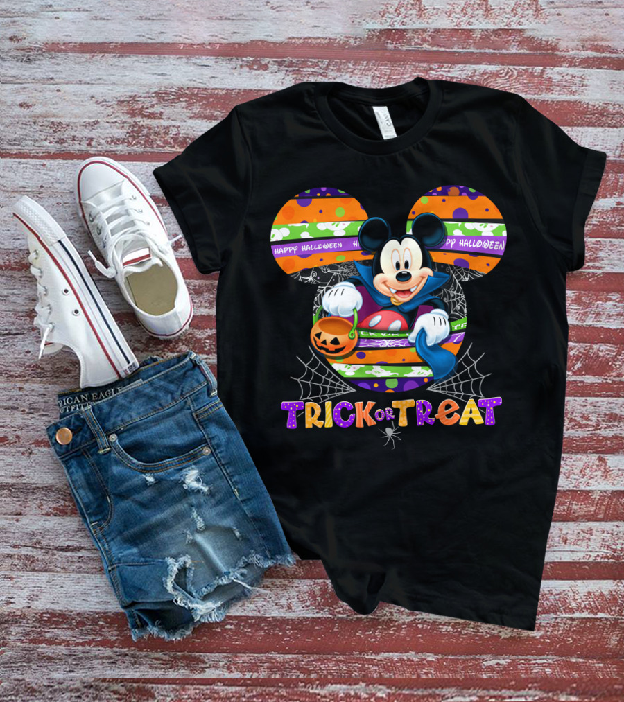 Happy Halloween Mickey Trick Or Treat T-Shirt