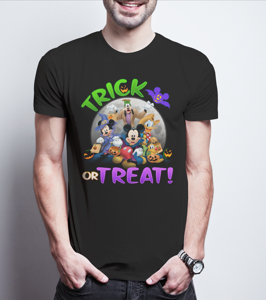 Mickey And Friends Trick Or Treat Halloween Moon Magic T-Shirt