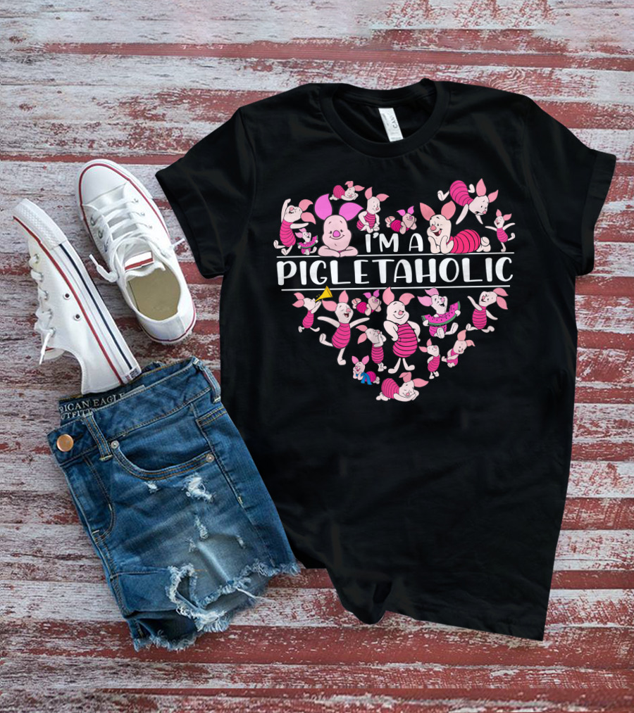 I'm A Pigletaholic Heart Poses Collection T-Shirt