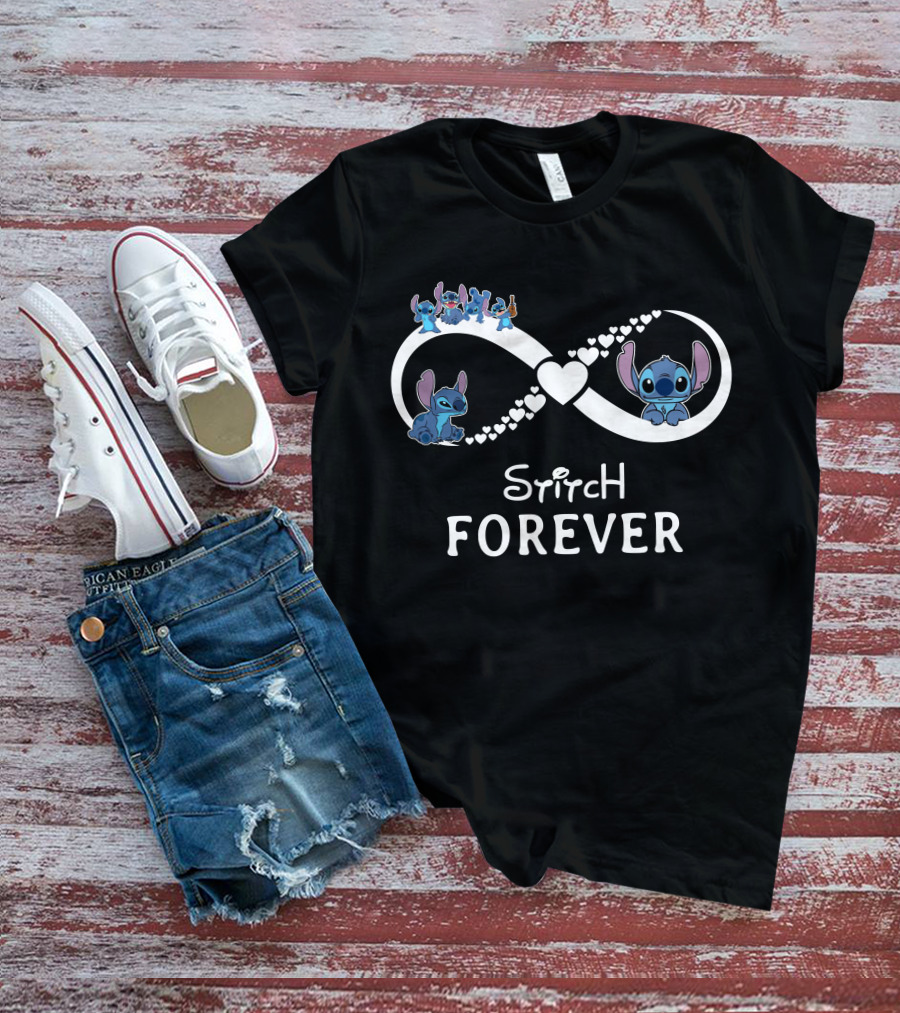 Stitch Forever Infinity Heartful Journey T-Shirt