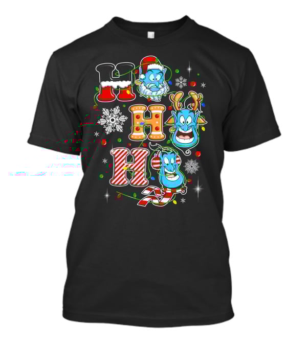 Ho Ho Ho Magic Lamp Holiday Characters T-Shirt