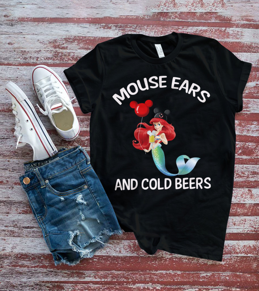 Mouse Ears And Cold Beers Ariel Balloon T-Shirt