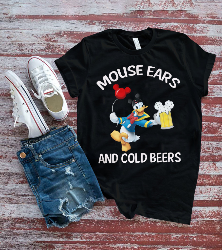 Mouse Ears And Cold Beers Donald Duck T-Shirt