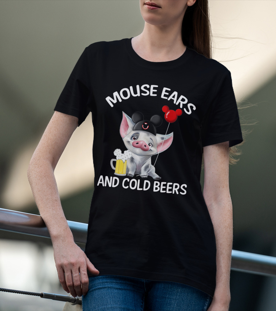 Mouse Ears And Cold Beers Pua Pig T-Shirt