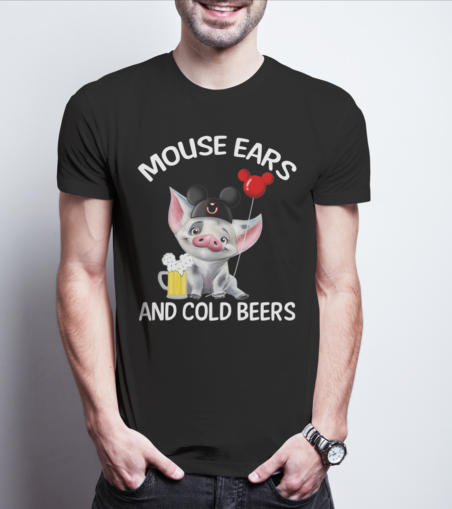 Mouse Ears And Cold Beers Pua Pig T-Shirt