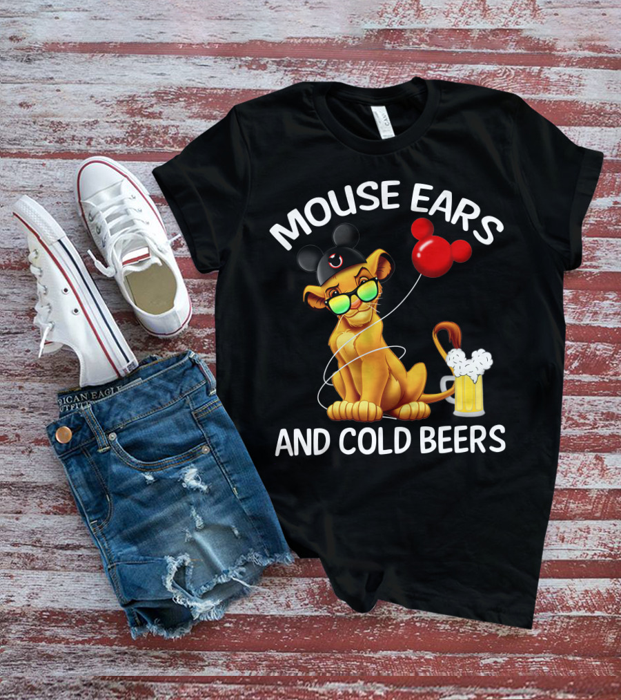 Mouse Ears And Cold Beers Simba Balloon T-Shirt