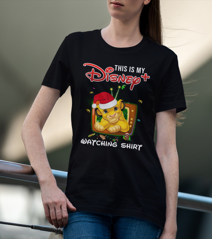 This Is My Disney+ Watching Shirt Simba Christmas T-Shirt