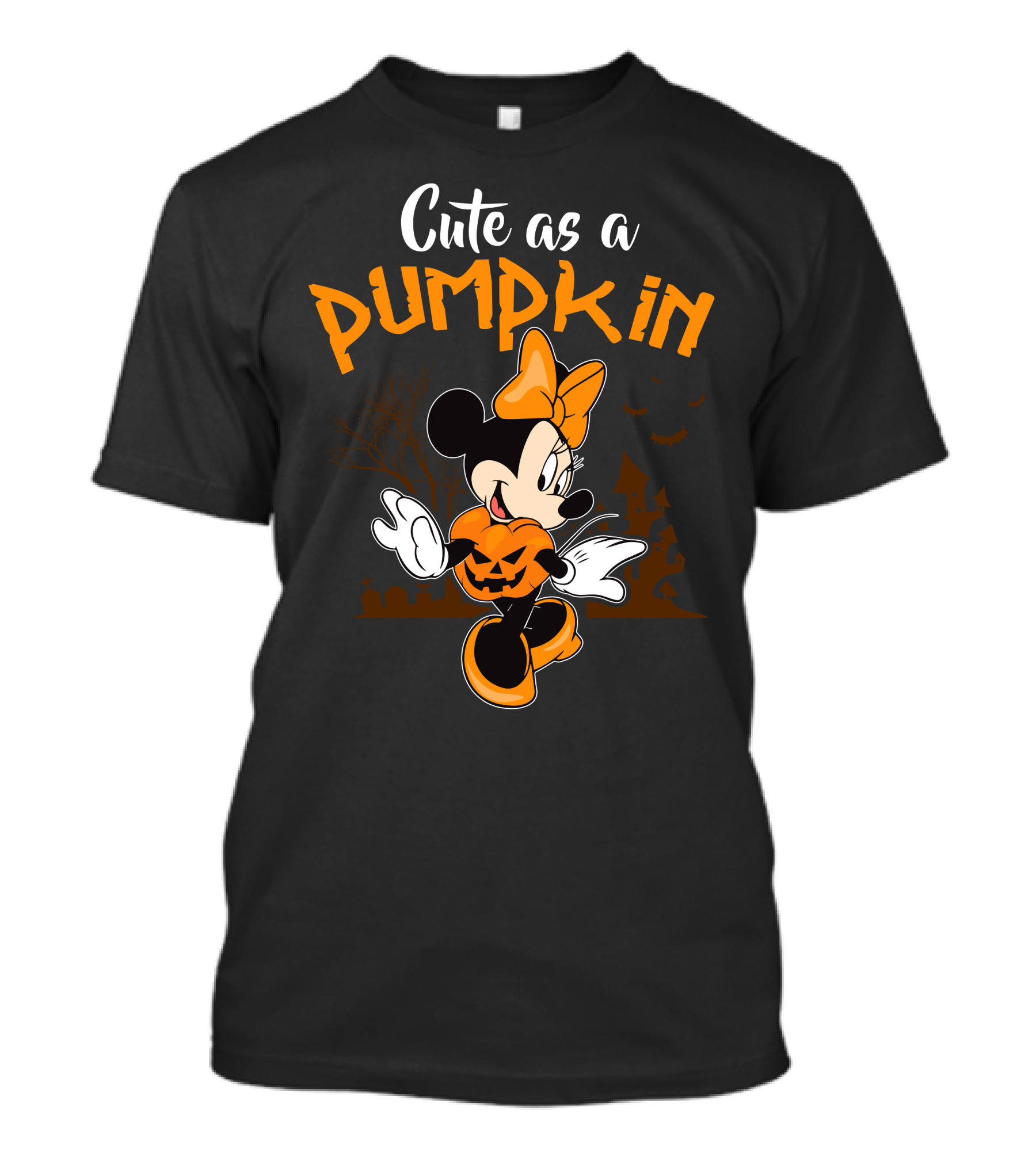 Cute As A Pumpkin Halloween 12 Minnie Mouse T-Shirt
