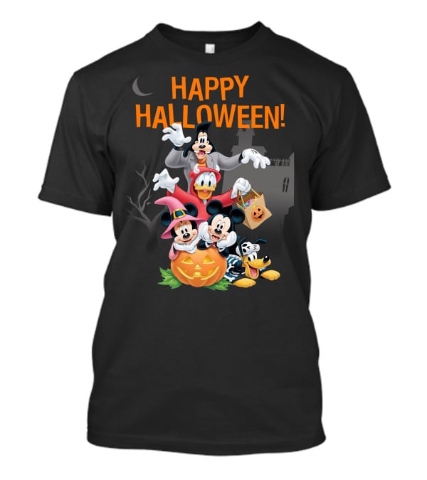 Happy Halloween 28 Mickey Donald Goofy Minnie Pluto T-Shirt