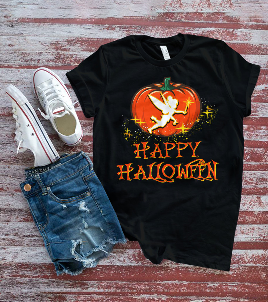 Happy Halloween Pumpkin Fairy Wand Sparkles T-Shirt