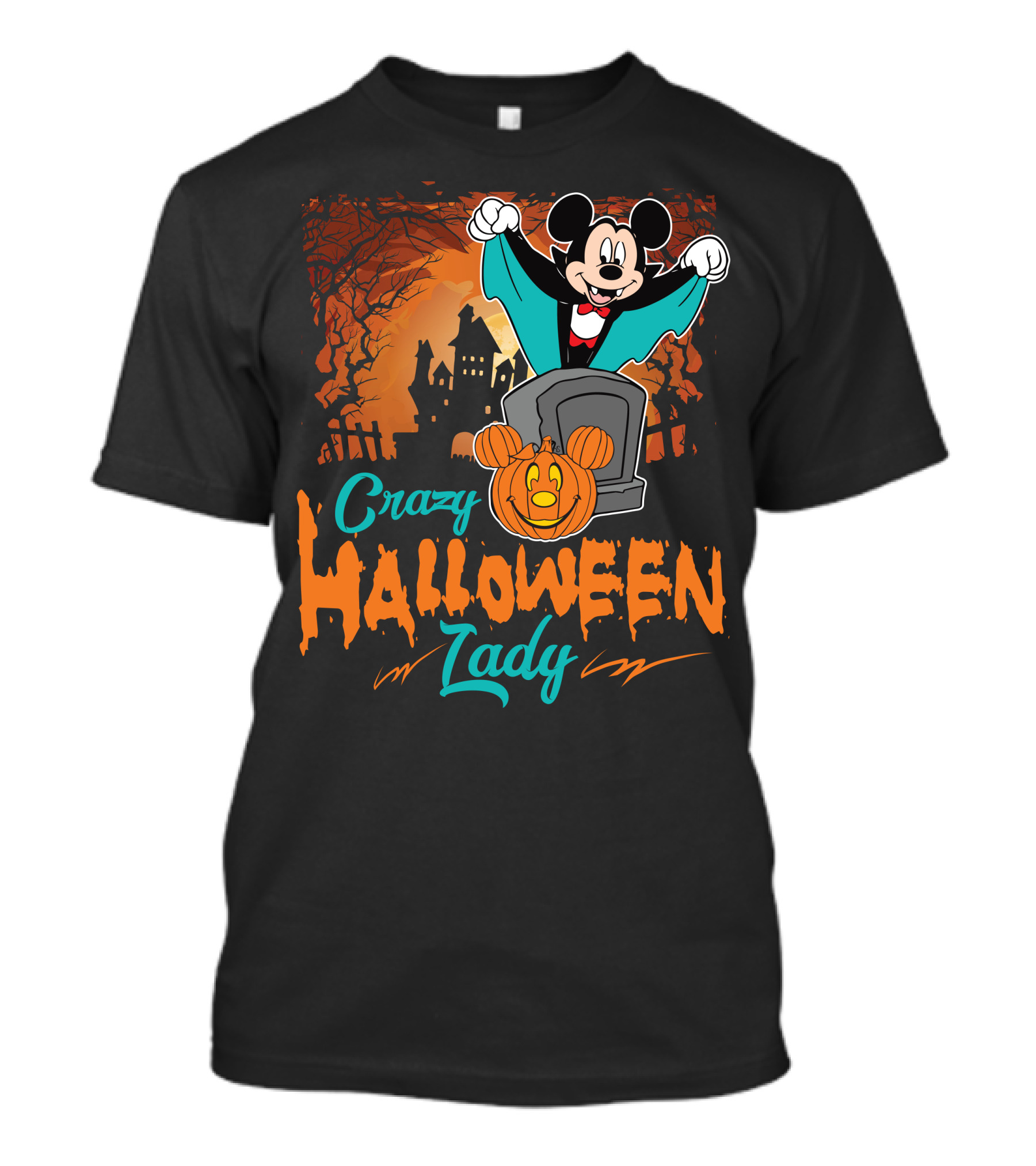 Crazy Halloween Lady T-Shirt