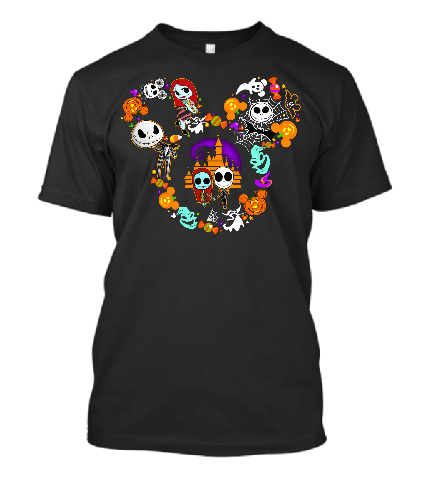 The Nightmare Before Christmas Disney Mickey Mouse Halloween Characters T-Shirt