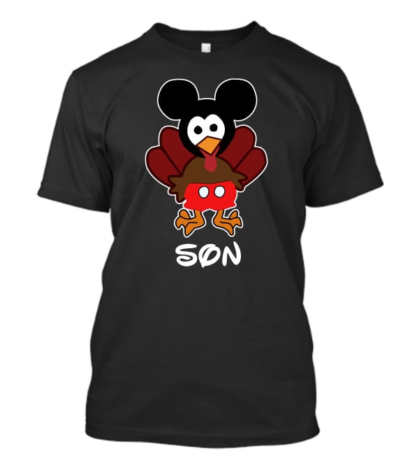 Thanksgiving 33 Son Mouse Turkey T-Shirt