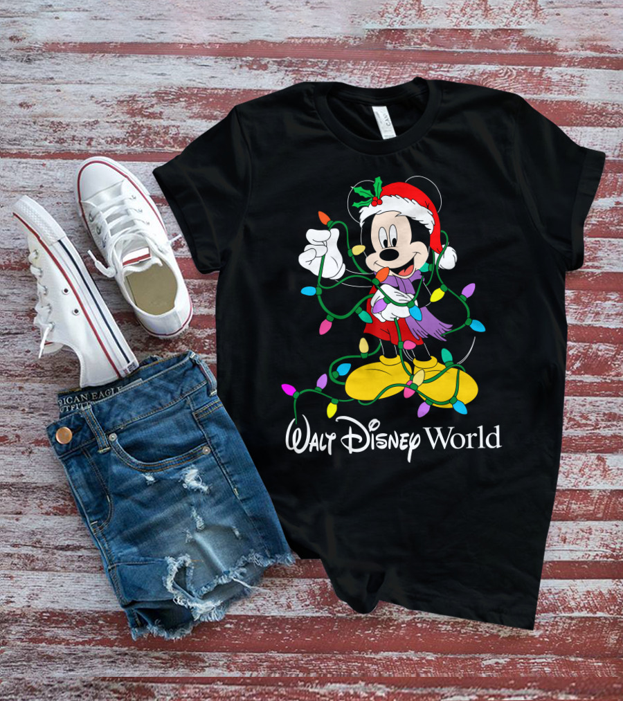 Walt Disney World Mickey Mouse Christmas Lights T-Shirt