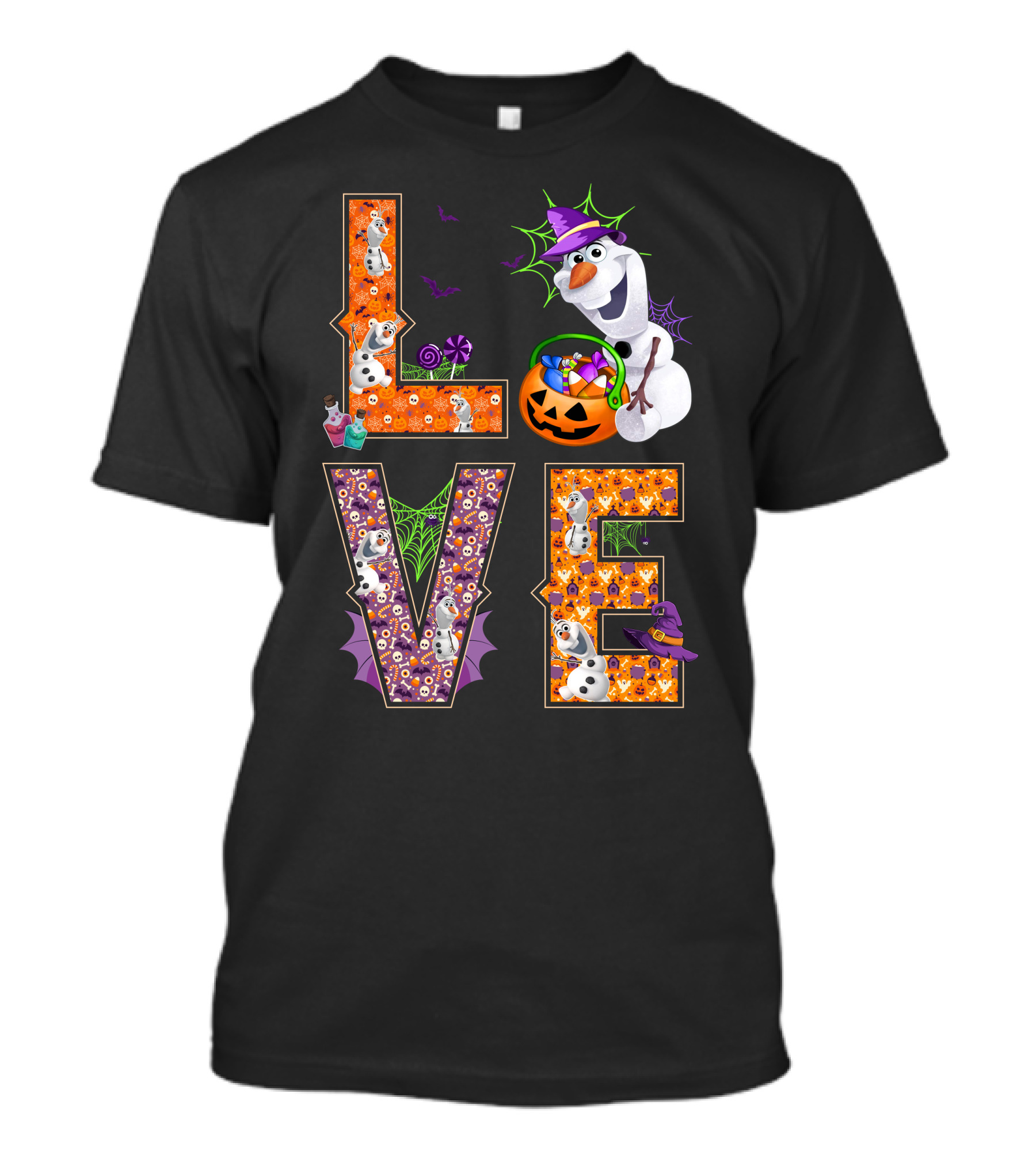 Love Olaf Halloween Magic Pumpkin Candy Fun T-Shirt