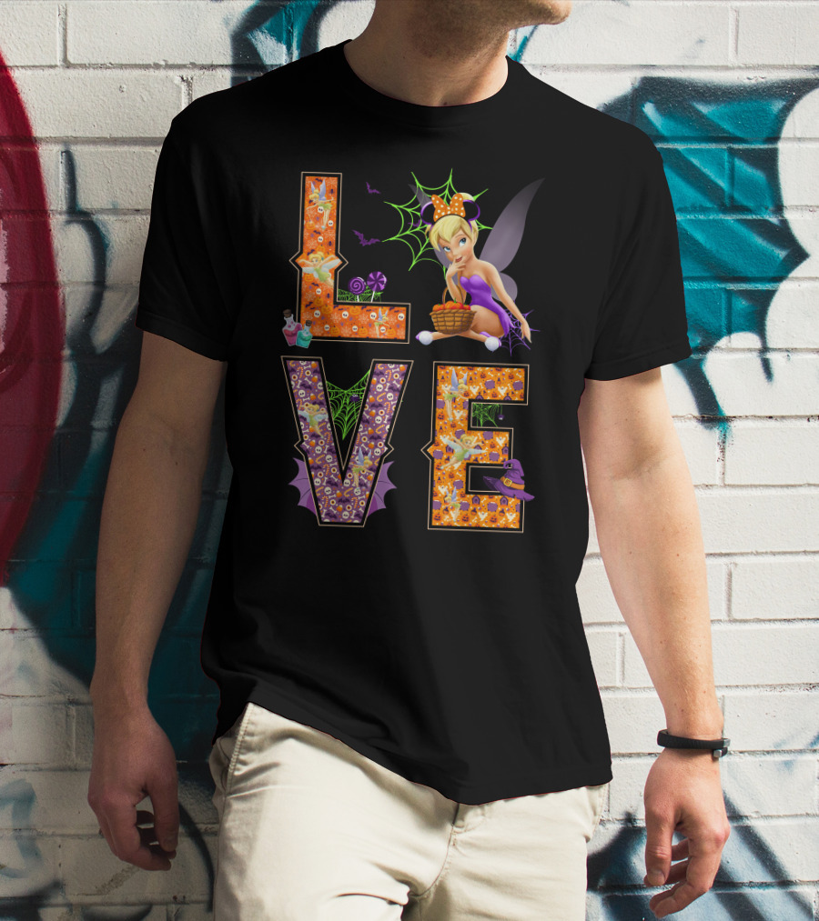 Love Tinkerbell Halloween Theme T-Shirt
