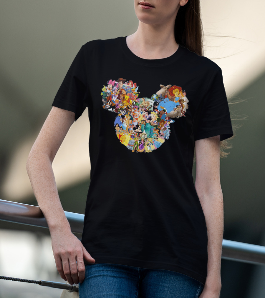 Disney Mickey Mouse Icon With Classic And Modern Characters T-Shirt