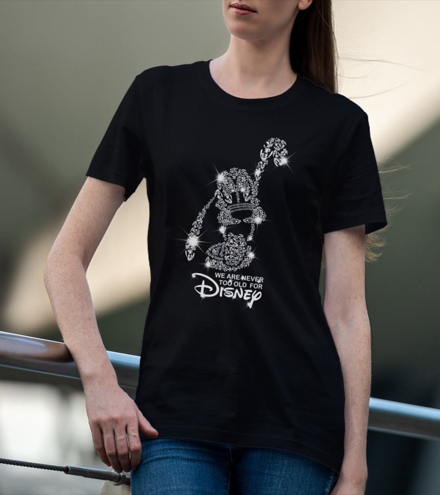 We Are Never Too Old For Disney Pluto Sparkle T-Shirt