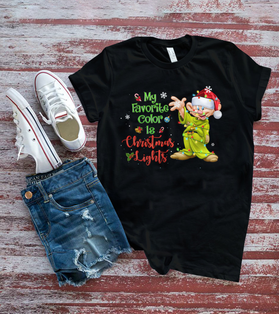My Favorite Color Is Christmas Lights Dopey T-Shirt