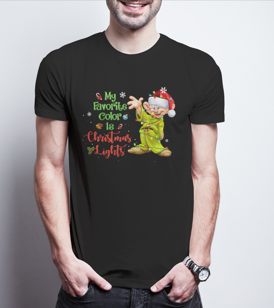My Favorite Color Is Christmas Lights Dopey T-Shirt