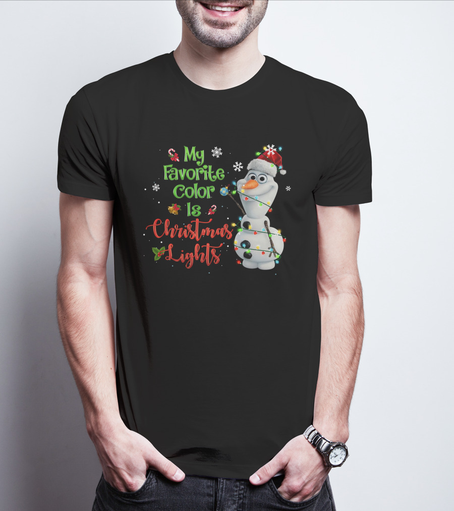 My Favorite Color Is Christmas Lights Olaf T-Shirt