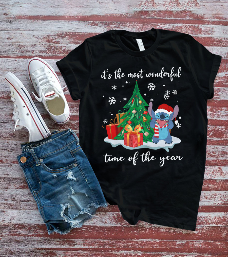 It's The Most Wonderful Time Of The Year Christmas Stitch T-Shirt