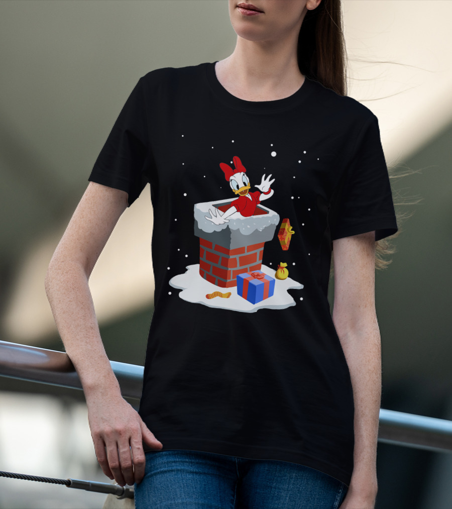 Daisy Duck Christmas Chimney Surprise T-Shirt