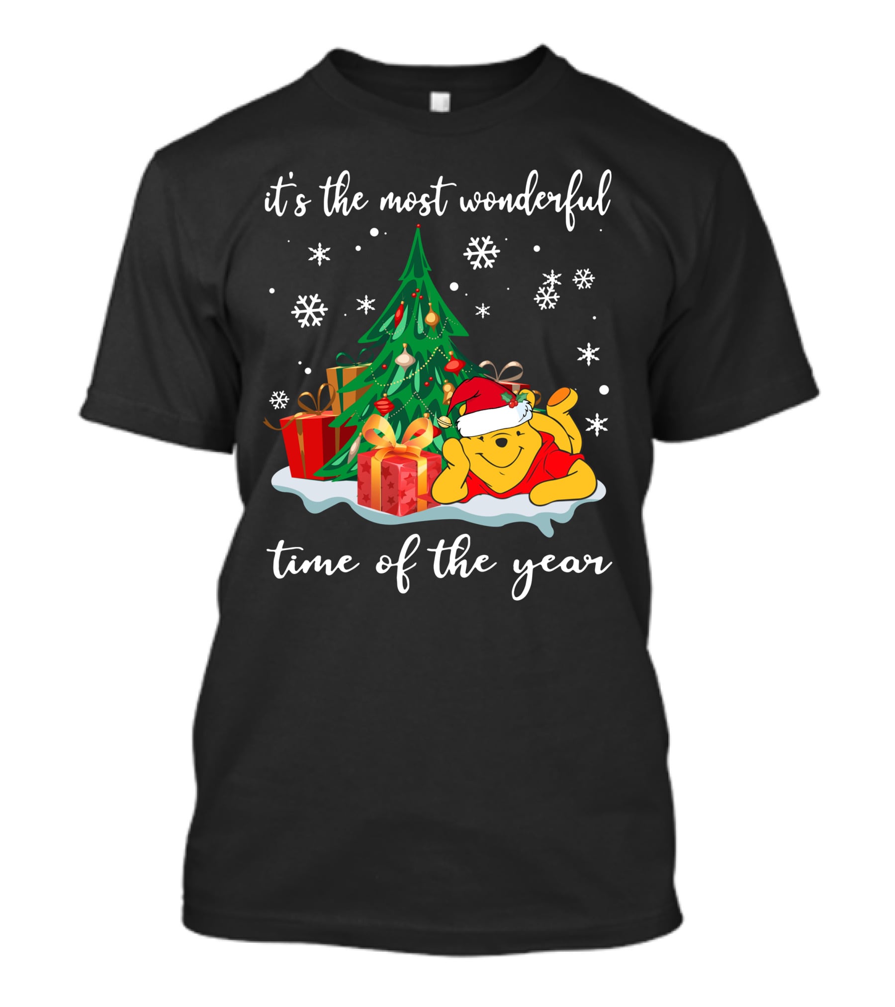 It's The Most Wonderful Time Of The Year Pooh Christmas Tree And Gifts T-Shirt